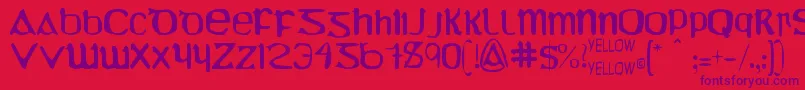 UncialMostIrishMolded Font – Purple Fonts on Red Background