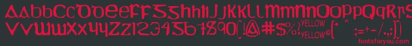 UncialMostIrishMolded Font – Red Fonts on Black Background