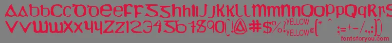 UncialMostIrishMolded Font – Red Fonts on Gray Background