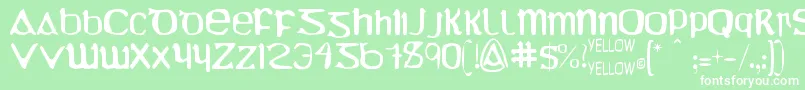 UncialMostIrishMolded Font – White Fonts on Green Background