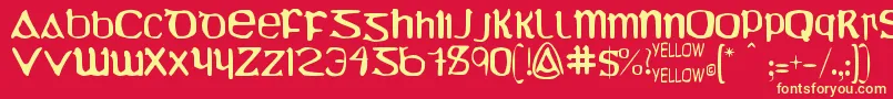 UncialMostIrishMolded Font – Yellow Fonts on Red Background