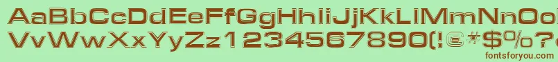 FederationStarfleet2 Font – Brown Fonts on Green Background