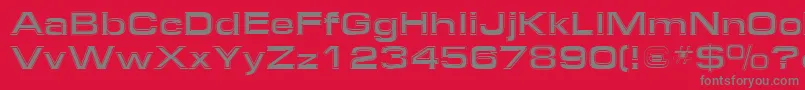 FederationStarfleet2 Font – Gray Fonts on Red Background