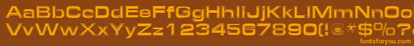 FederationStarfleet2 Font – Orange Fonts on Brown Background