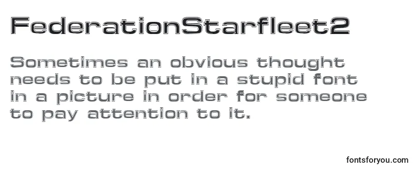 Przegląd czcionki FederationStarfleet2