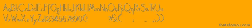 Landsdowneshadowed-Schriftart – Graue Schriften auf orangefarbenem Hintergrund