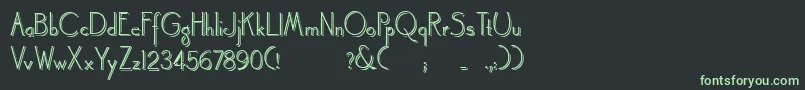 fuente Landsdowneshadowed – Fuentes Verdes Sobre Fondo Negro