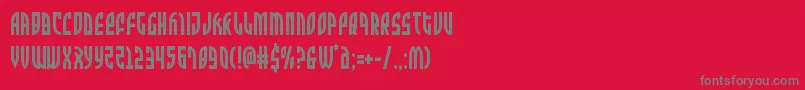 Lisätietoja Zoneridercond-fontista Zoneridercond-fontti – harmaat kirjasimet punaisella taustalla