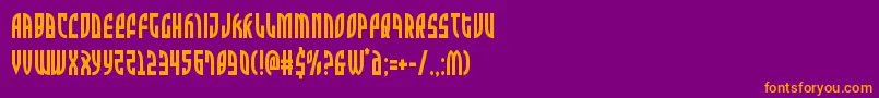 Zoneridercond Font – Orange Fonts on Purple Background