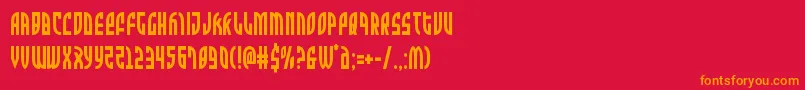 More about Zoneridercond Font Zoneridercond Font – Orange Fonts on Red Background