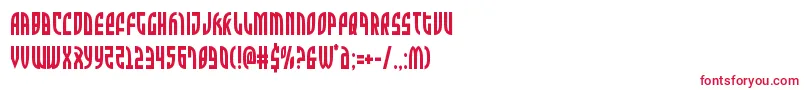 Zoneridercond Font – Red Fonts on White Background