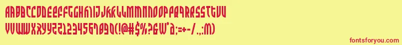 Zoneridercond Font – Red Fonts on Yellow Background