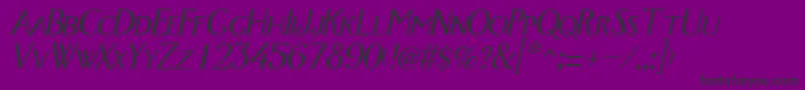 FoxtrotItalic Font – Black Fonts on Purple Background