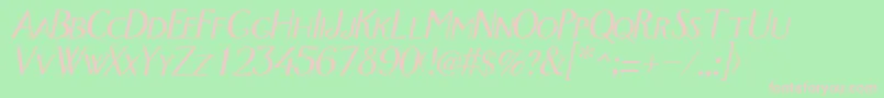 FoxtrotItalic Font – Pink Fonts on Green Background