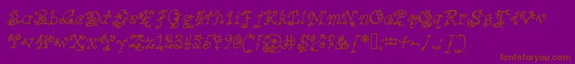 Mysteriousorientalnightsofpassion Font – Brown Fonts on Purple Background