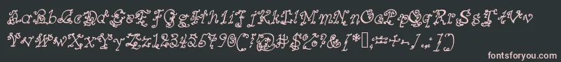 Mysteriousorientalnightsofpassion Font – Pink Fonts on Black Background
