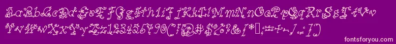 Mysteriousorientalnightsofpassion Font – Pink Fonts on Purple Background