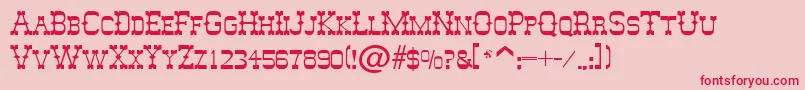 フォントMesquitoSf – ピンクの背景に赤い文字