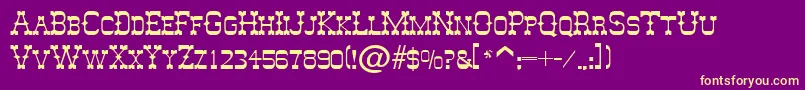 MesquitoSf Font – Yellow Fonts on Purple Background