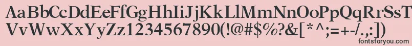 フォントOrchidsskBold – ピンクの背景に黒い文字