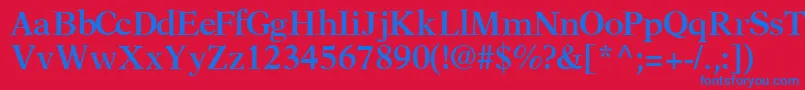 OrchidsskBold Font – Blue Fonts on Red Background