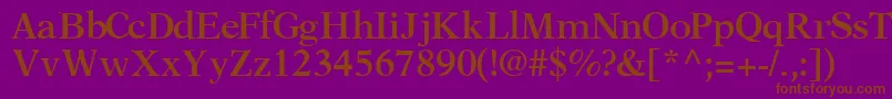 OrchidsskBold Font – Brown Fonts on Purple Background