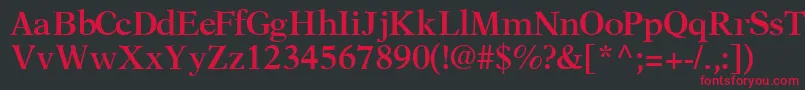 OrchidsskBold Font – Red Fonts on Black Background