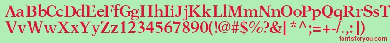 OrchidsskBold Font – Red Fonts on Green Background