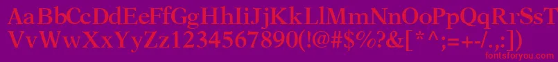 OrchidsskBold Font – Red Fonts on Purple Background