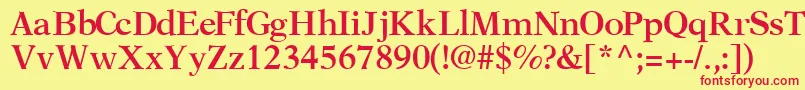 OrchidsskBold Font – Red Fonts on Yellow Background