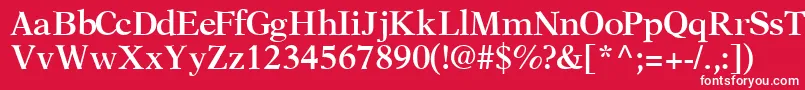 フォントOrchidsskBold – 赤い背景に白い文字