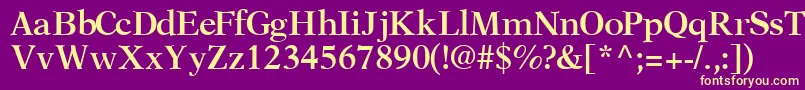 OrchidsskBold Font – Yellow Fonts on Purple Background