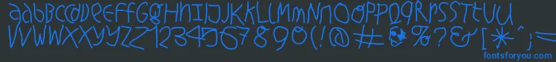 fuente Hingehudeltmedium – Fuentes Azules Sobre Fondo Negro