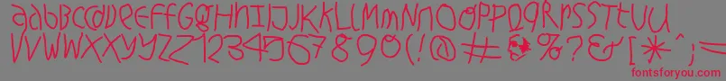 Hingehudeltmedium Font – Red Fonts on Gray Background