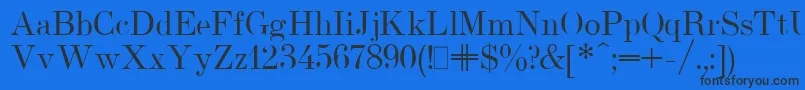 UsualNewPlain Font – Black Fonts on Blue Background