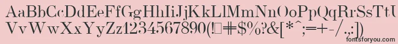 フォントUsualNewPlain – ピンクの背景に黒い文字