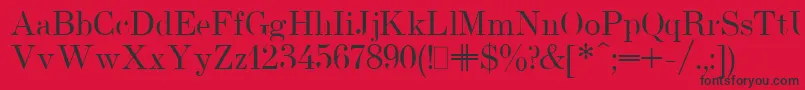 UsualNewPlain Font – Black Fonts on Red Background