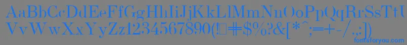 UsualNewPlain-Schriftart – Blaue Schriften auf grauem Hintergrund