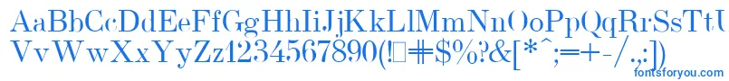 UsualNewPlain Font – Blue Fonts on White Background