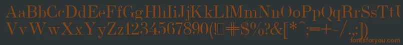 UsualNewPlain Font – Brown Fonts on Black Background