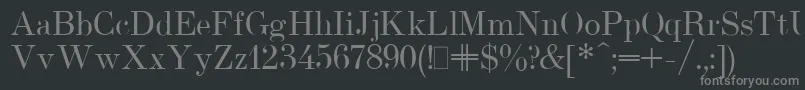 UsualNewPlain Font – Gray Fonts on Black Background