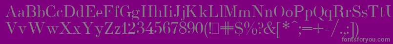 UsualNewPlain Font – Gray Fonts on Purple Background