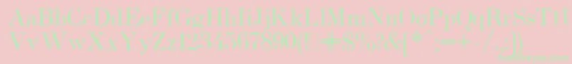 UsualNewPlain-fontti – vihreät fontit vaaleanpunaisella taustalla