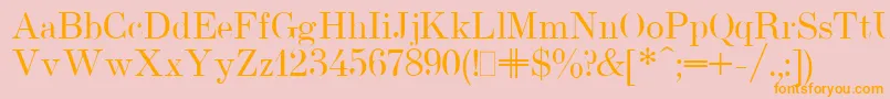 UsualNewPlain Font – Orange Fonts on Pink Background