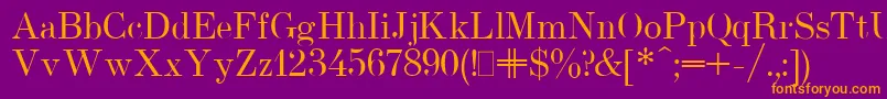 UsualNewPlain-Schriftart – Orangefarbene Schriften auf violettem Hintergrund
