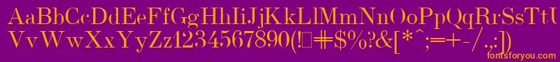 UsualNewPlain Font – Orange Fonts on Purple Background