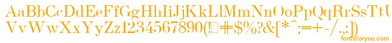 Шрифт UsualNewPlain – оранжевые шрифты на белом фоне