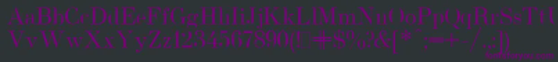 UsualNewPlain-fontti – violetit fontit mustalla taustalla