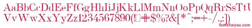 UsualNewPlain Font – Red Fonts on White Background