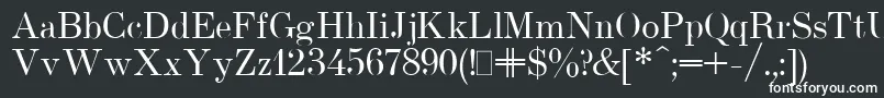 Шрифт UsualNewPlain – белые шрифты на чёрном фоне